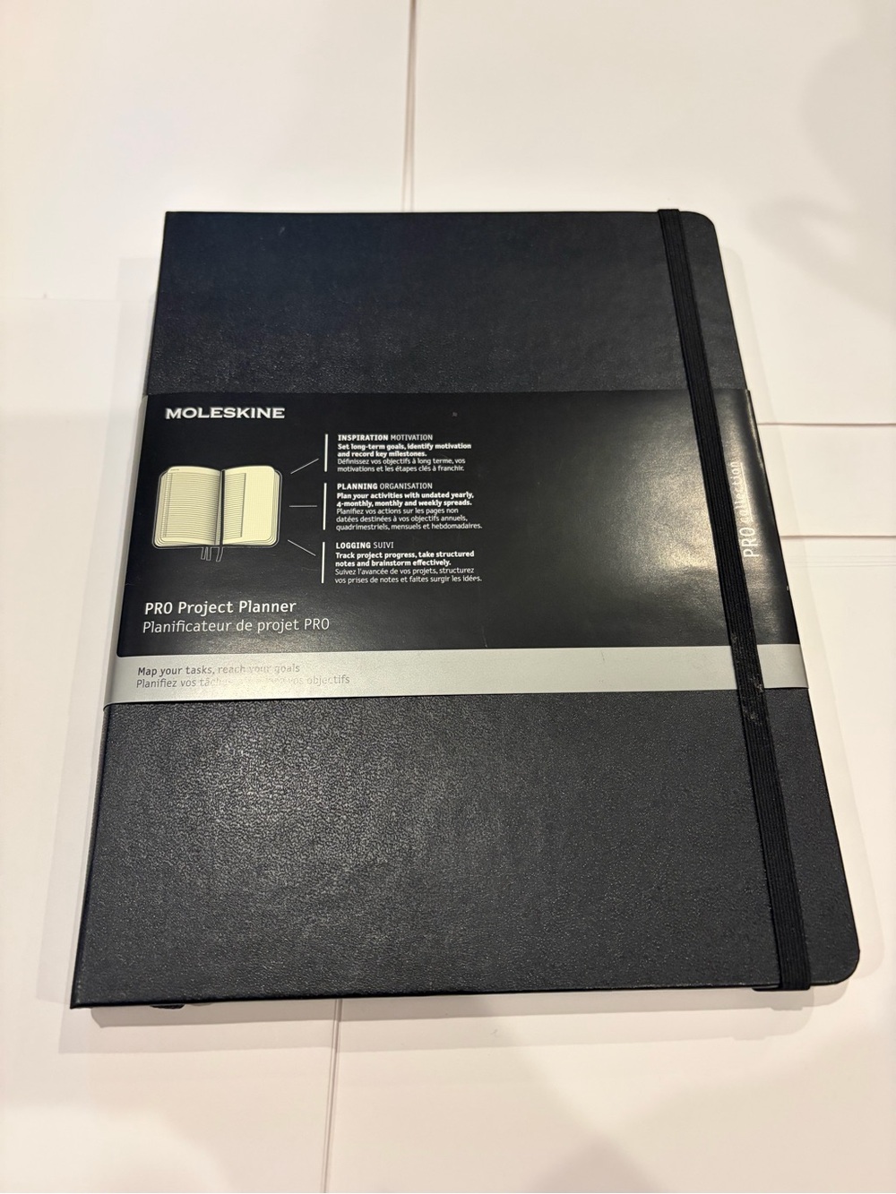 Moleskine PRO Project Planner - Black Hardcover with Elastic